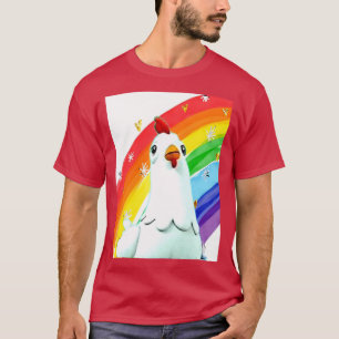 Chickaletta Huhn Rainbow Backround Kids Songs T-Shirt