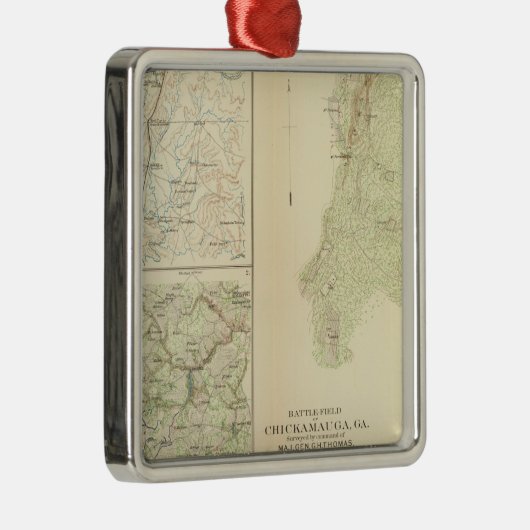 Chickamauga, GA Silbernes Ornament (Rechts)