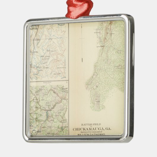 Chickamauga, GA Silbernes Ornament (Links)