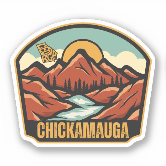 Chickamauga, Georgien Aufkleber (Vorderseite)