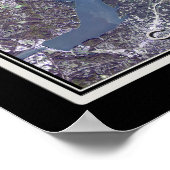 Chickamauga Lake Tennessee Satelliten Poster Karte (Ecke)