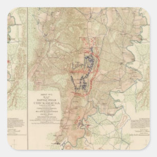 Chickamauga, Tal der Türkei Quadratischer Aufkleber