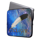 CHICKASAW Nation & Feather Space Notebook-Sieb Laptopschutzhülle (Vorderseite Links)