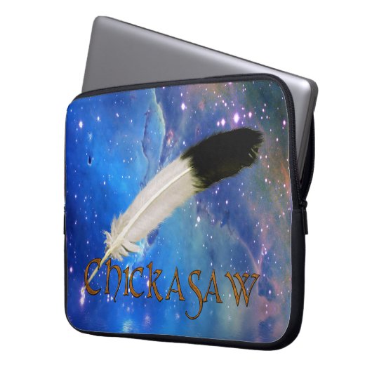 CHICKASAW Nation & Feather Space Notebook-Sieb Laptopschutzhülle (Vorderseite Links)