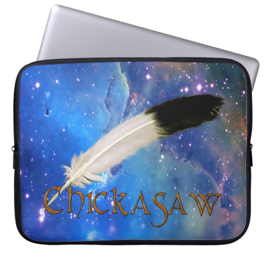 CHICKASAW Nation & Feather Space Notebook-Sieb Laptopschutzhülle (Vorderseite)