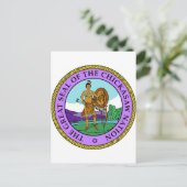 Chickasaw-Siegel Postkarte (Stehend Vorderseite)