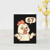 Chicken 67 Meme Six Seven Funny Gen Alpha Karte (Gelbe Blume)