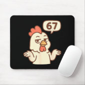 Chicken 67 Meme Six Seven Funny Gen Alpha  Mousepad (Mit Mouse)
