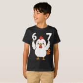 Chicken 67 Meme Six Seven Funny Gen Alpha T-Shirt (Vorne ganz)