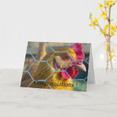 Chicken-Abschluss Karte (Gelbe Blume)