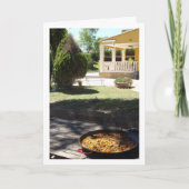 Chicken and Rabbit Spanish Paella Portrait Karte (Vorderseite)