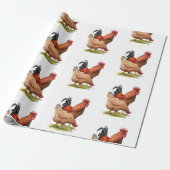 Chicken And Rooster Art, Poultry, Farm Animals Geschenkpapier (Ungerollt)