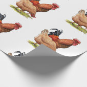Chicken And Rooster Art, Poultry, Farm Animals Geschenkpapier (Ecke)