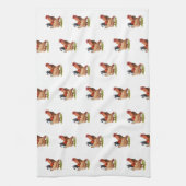 Chicken And Rooster Art, Poultry, Farm Animals Geschirrtuch (Vertikal)