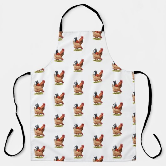 Chicken And Rooster Art, Poultry, Farm Animals Schürze (Vorderseite)