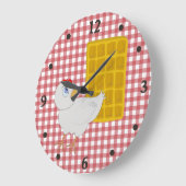 Chicken and Waffle Funny Kitchen Wall Clock Große Wanduhr (Winkel)