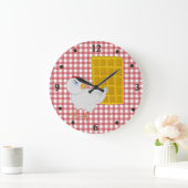 Chicken and Waffle Funny Kitchen Wall Clock Große Wanduhr (Zuhause)