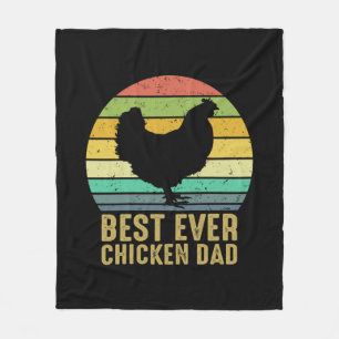 Chicken Art Best Ever Chicken Vater Fleecedecke