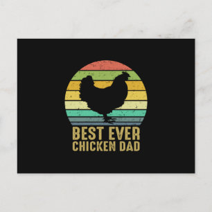 Chicken Art Best Ever Chicken Vater Postkarte