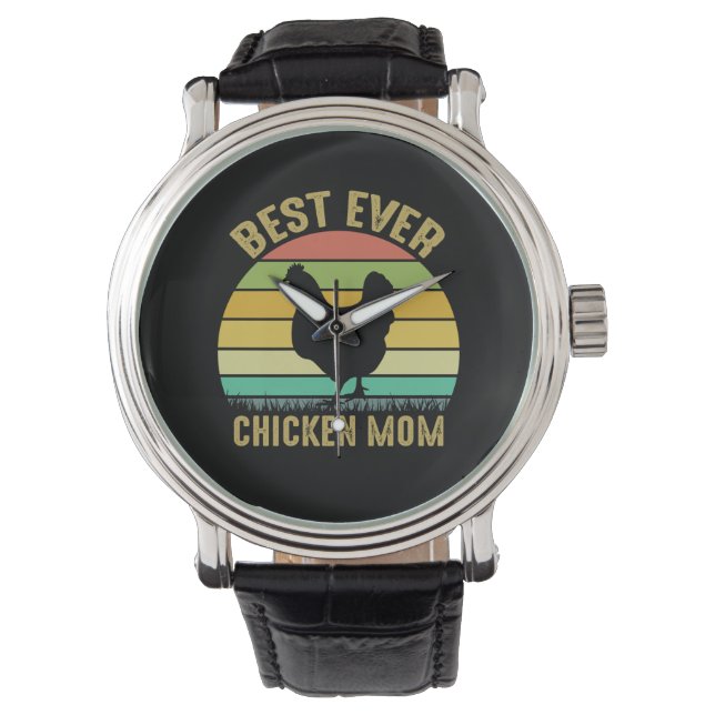 Chicken Art Beste Mama für Hühner Armbanduhr (Vorderseite)
