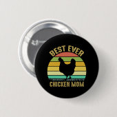 Chicken Art Beste Mama für Hühner Button (Vorne & Hinten)