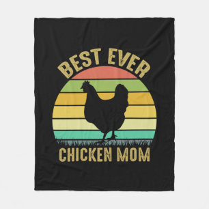Chicken Art Beste Mama für Hühner Fleecedecke