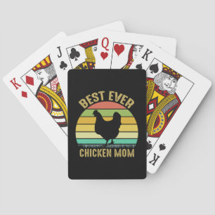 Chicken Art Beste Mama für Hühner Spielkarten