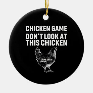 Chicken Art Chicken Game Keramik Ornament