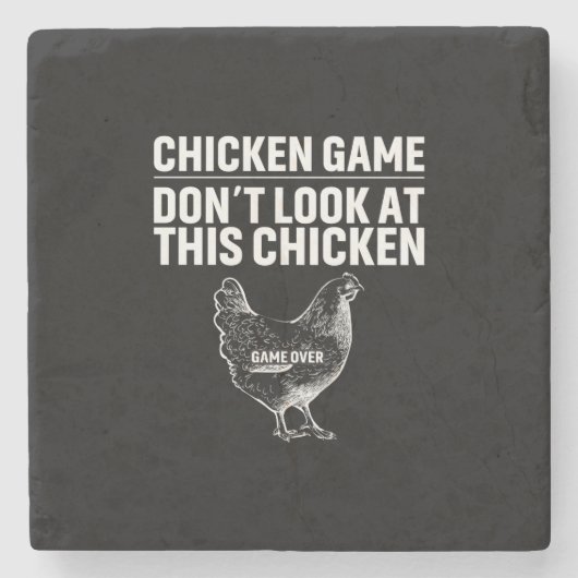 Chicken Art Chicken Game Steinuntersetzer (Vorderseite)