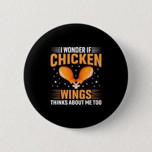 Chicken Art Chicken Wing Button