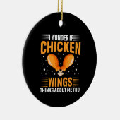 Chicken Art Chicken Wing Keramik Ornament (Rechts)