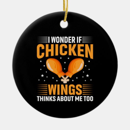 Chicken Art Chicken Wing Keramik Ornament (Vorne)
