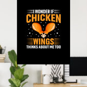 Chicken Art Chicken Wing Poster (Heimbüro)
