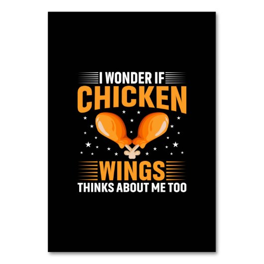 Chicken Art Chicken Wing Tischnummer (Vorderseite)