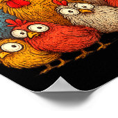 Chicken Art Crazy Chicken For Men Women Kid Boy Fa Poster (Ecke)