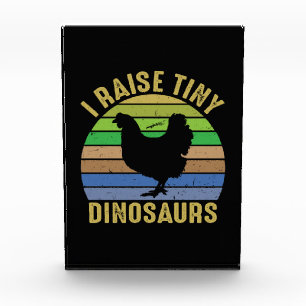Chicken Art I Raise Tiny Dinosaurs Fotoblock
