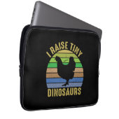 Chicken Art I Raise Tiny Dinosaurs Laptopschutzhülle (Vorne Rechts)