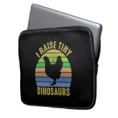 Chicken Art I Raise Tiny Dinosaurs Laptopschutzhülle (Vorderseite Links)