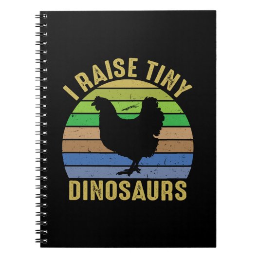 Chicken Art I Raise Tiny Dinosaurs Notizblock (Vorderseite)