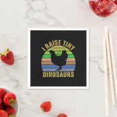 Chicken Art I Raise Tiny Dinosaurs Serviette (Beispiel)
