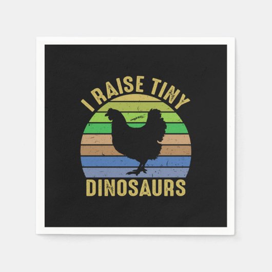 Chicken Art I Raise Tiny Dinosaurs Serviette (Vorderseite)