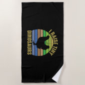 Chicken Art I Raise Tiny Dinosaurs Strandtuch (Vorderseite)