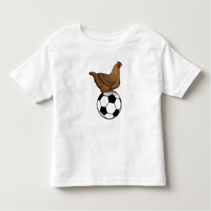 Chicken at Soccer Sports Kleinkind T-shirt