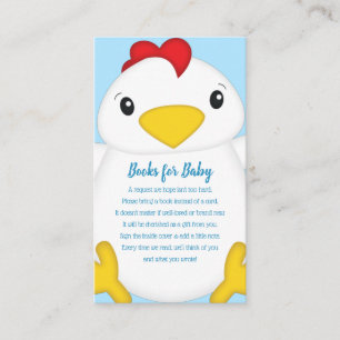 Chicken Baby Dusche Blue Begleitkarte