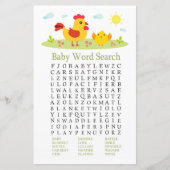 Chicken Baby Shooter Word Search Game (Vorderseite)