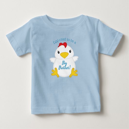 Chicken Baby Shower Blue Boy Baby T-shirt (Vorderseite)
