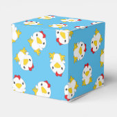 Chicken Baby Shower Blue Boy Geschenkschachtel (Rückseite)