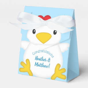 Chicken Baby Shower Blue Boy Geschenkschachtel