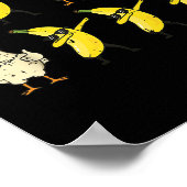 Chicken Banana Dab Funny Dance Meme Kinder Männer Poster (Ecke)