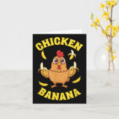 Chicken Banana Funny Karte (Gelbe Blume)